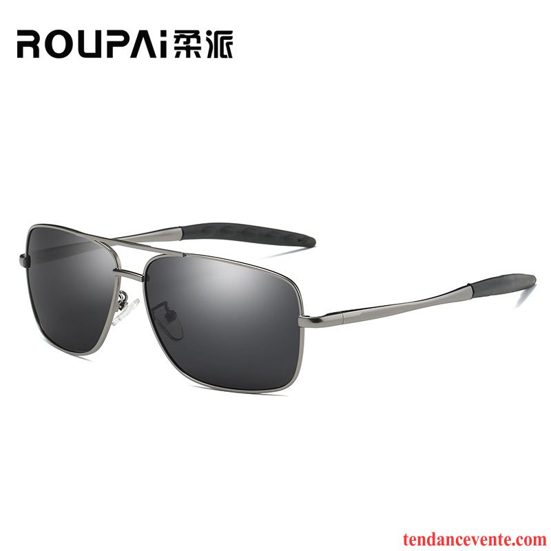 Lunettes De Soleil Homme Conduire Tendance Balade De Plein Air Sport Le Nouveau Noir Gris