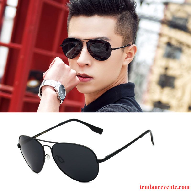 Lunettes De Soleil Homme Femme Conduire Vision Nocturne Chauffeur Tendance Noir