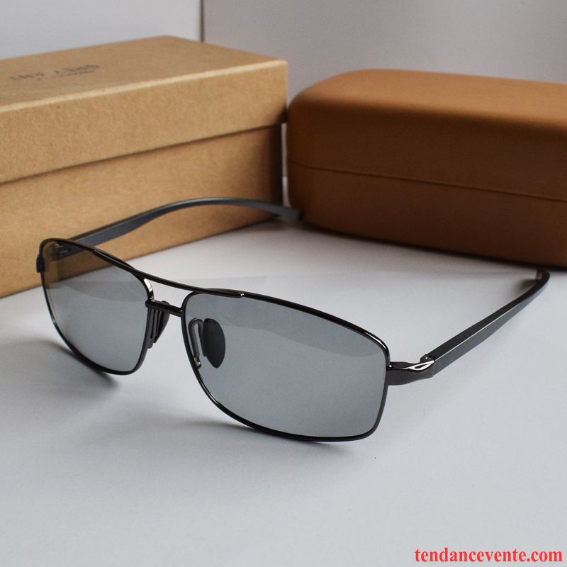 Lunettes De Soleil Homme Sport Simple Conduire Tendance Confortable Visage Rond Or