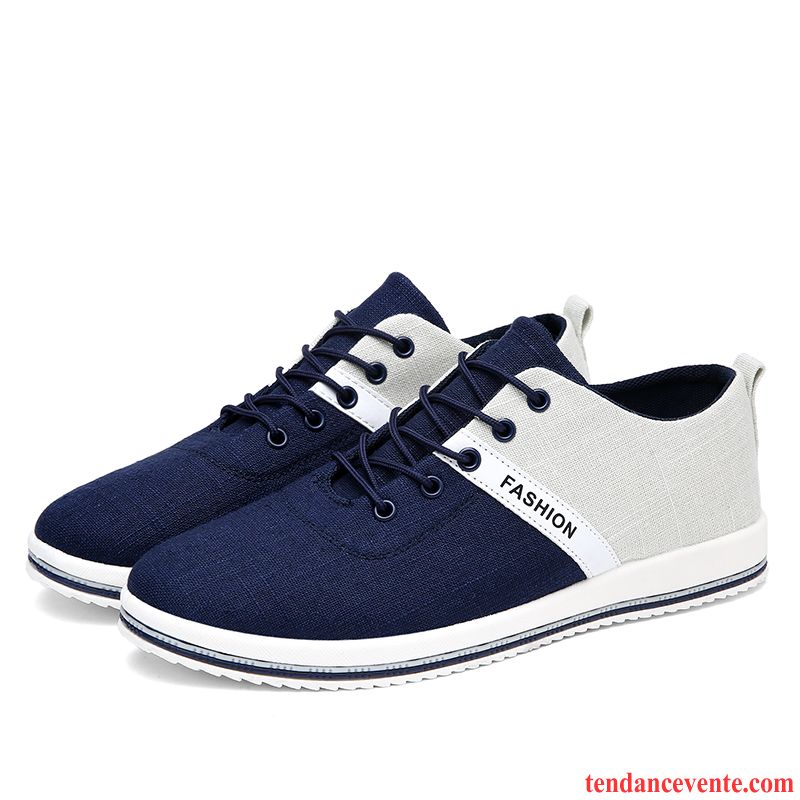 Magasin De Chaussure En Ligne Décontractée Printemps Laçage Denim Toile Étudiant Homme Taillissime Respirant Tendance Chocolat