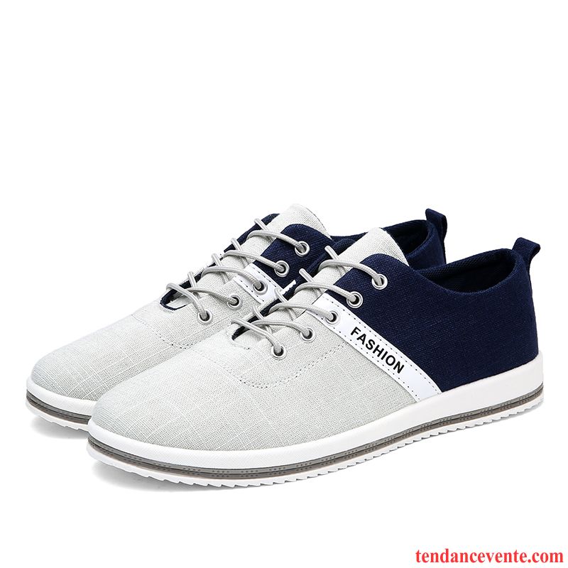 Magasin De Chaussure En Ligne Décontractée Printemps Laçage Denim Toile Étudiant Homme Taillissime Respirant Tendance Chocolat