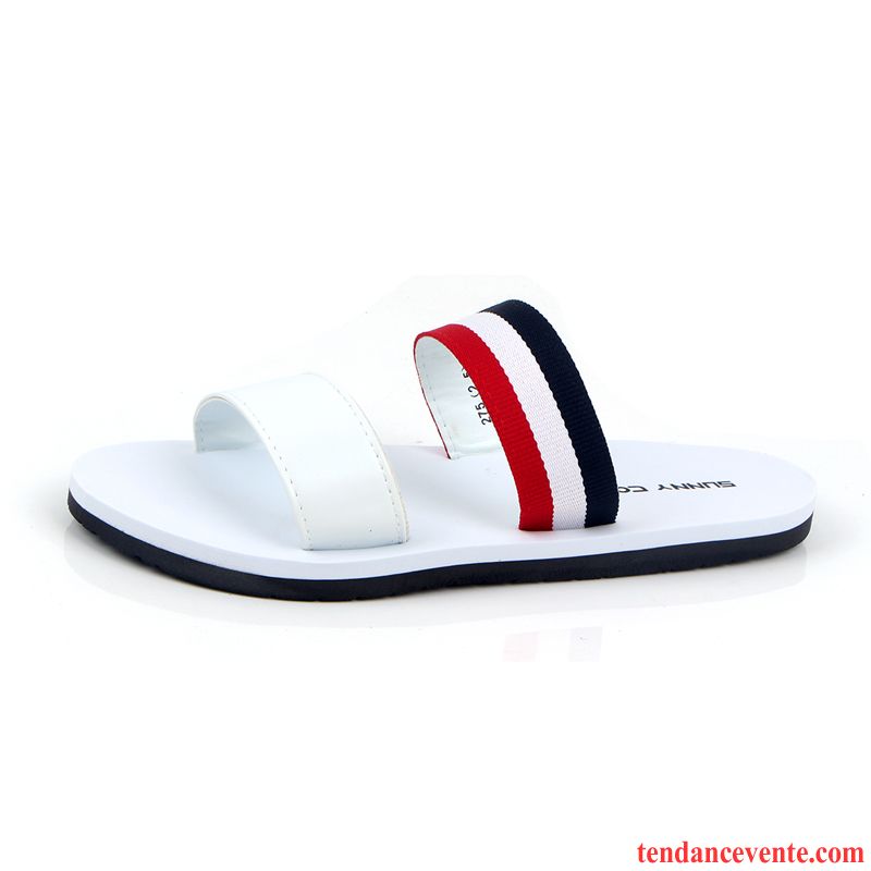 Magasin De Chaussure Pantoufle Plates Tendance Décontractée Angleterre Homme Plage Été Antidérapant Chaussons Soldes