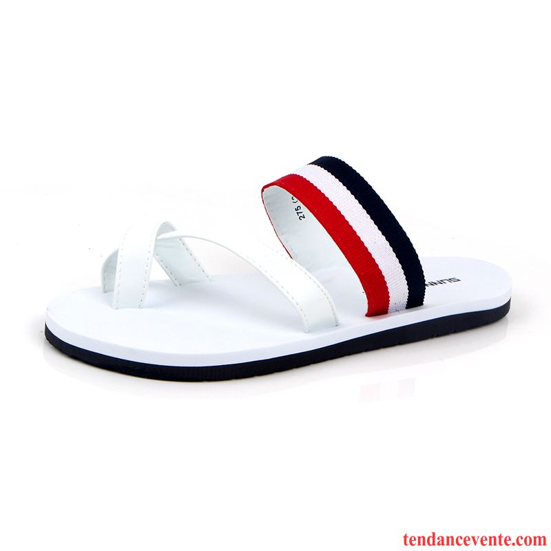 Magasin De Chaussure Pantoufle Plates Tendance Décontractée Angleterre Homme Plage Été Antidérapant Chaussons Soldes