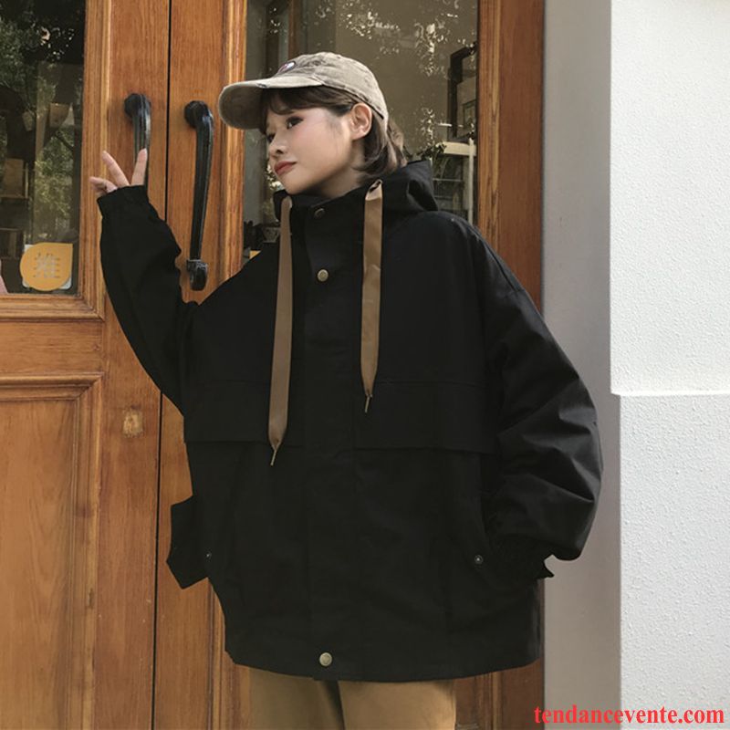 Magasin De Veste Pour Femme Veste Étudiant Couleurs De Bonbons Rouge L'automne Femme Printemps Tous Les Assortis Vêtements De Baseball Baggy Pardessus Campus Vent Bureau Taillissime Corail