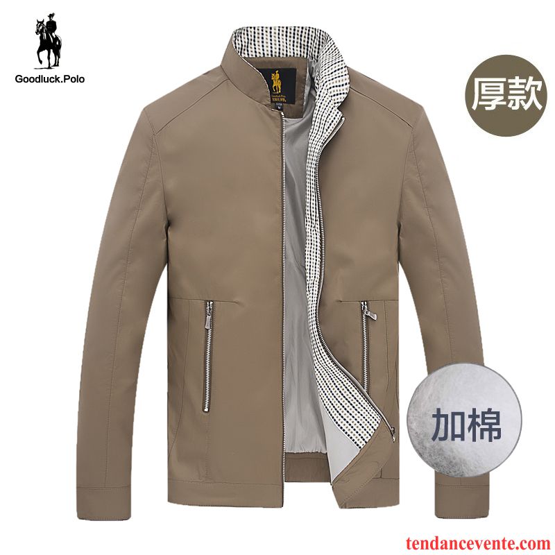 Manteau Classique Homme Homme Hiver Lumière L'automne Classique De Travail Veste Pardessus Légère Col Mandarin Chameau