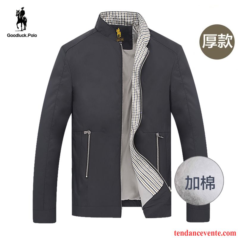 Manteau Classique Homme Homme Hiver Lumière L'automne Classique De Travail Veste Pardessus Légère Col Mandarin Chameau