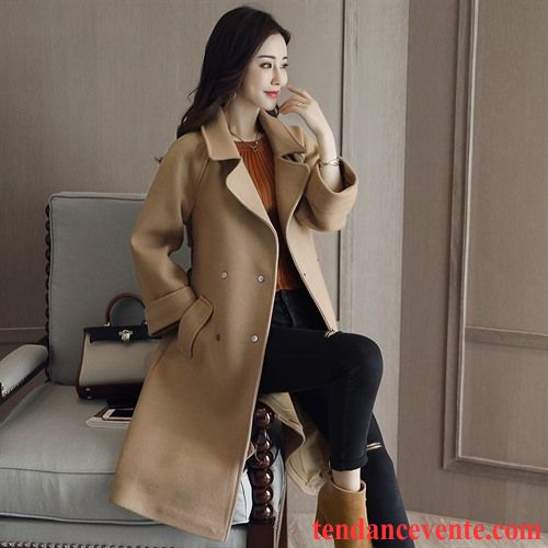 Manteau Court Hiver Femme L'automne Chauds Clearance À Vendre Renforcé Manteau Noir Slim Offre Spéciale Hiver Pardessus Longue Femme De Laine Neige Pas Cher