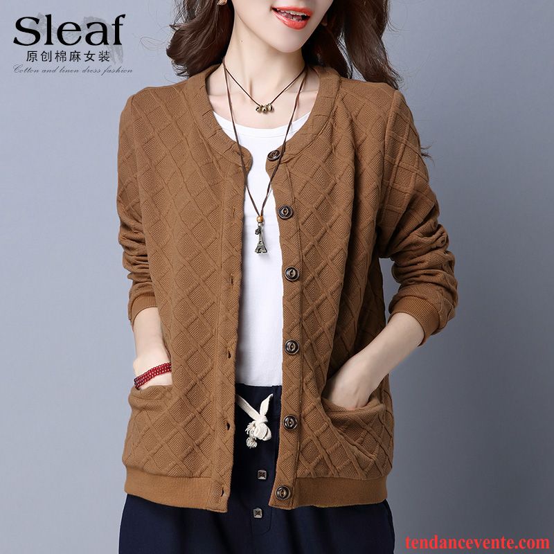 Manteau D Été Femme Baggy L'automne Col Rond Hiver Simple Pardessus Cardigan Longues Blouson Taillissime Pure Courte Femme Vêtements De Baseball Violet