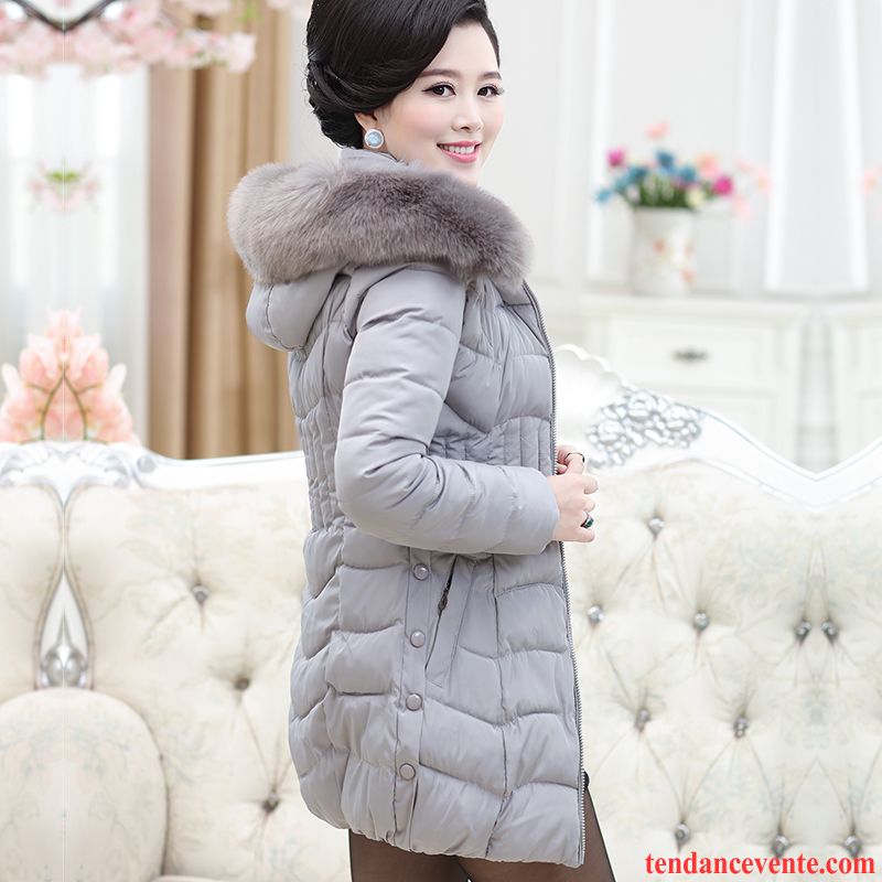 Manteau Doudoune Femme Solde Longue Femme Vêtements D'hiver Matelassé Pardessus Manteau En Coton Matelassée Lilas