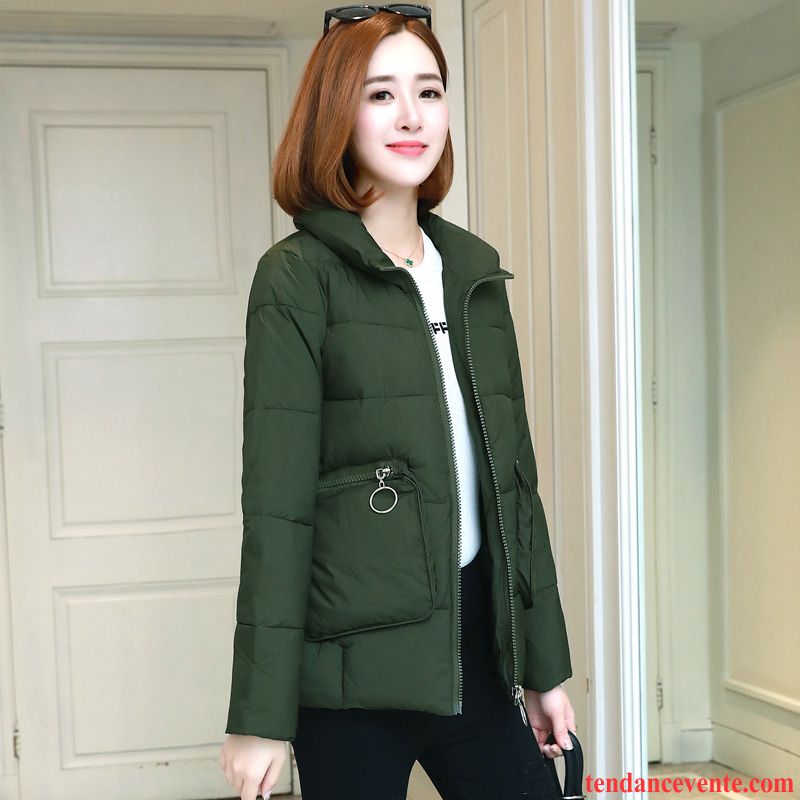 Manteau Doudoune Longue Femme Court Matelassée Hiver Vert Manteau En Coton Baggy Pardessus Taillissime Dame