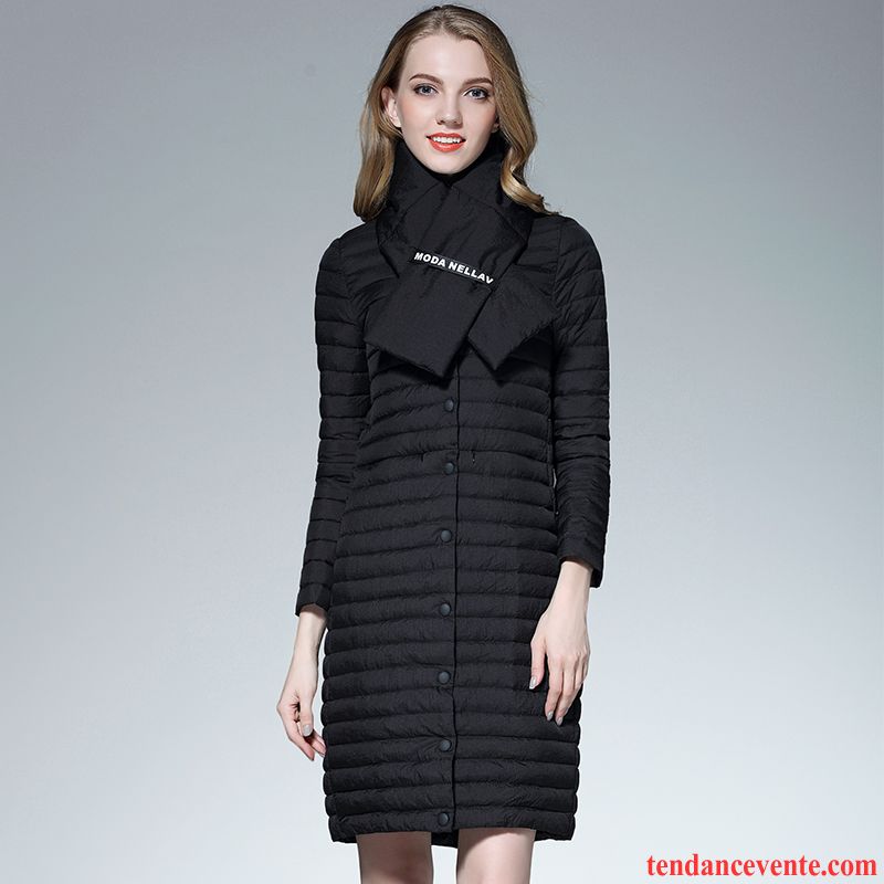 Manteau Doudoune Longue Femme Hiver Tendance Lumière Slim Longue Pardessus Capuche Vêtements D'hiver Dame Taillissime Brun Vente