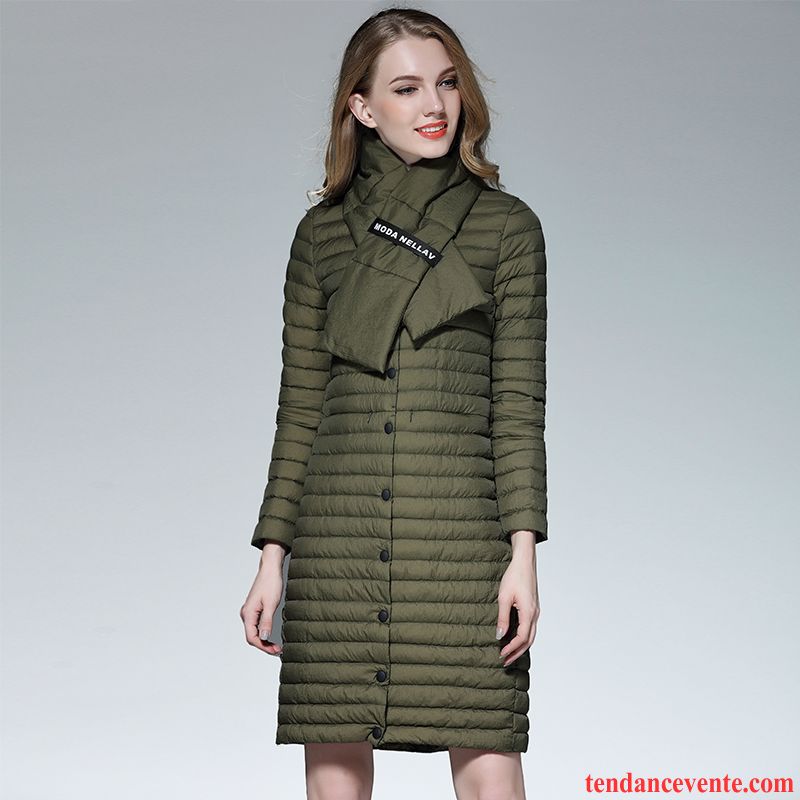 Manteau Doudoune Longue Femme Hiver Tendance Lumière Slim Longue Pardessus Capuche Vêtements D'hiver Dame Taillissime Brun Vente