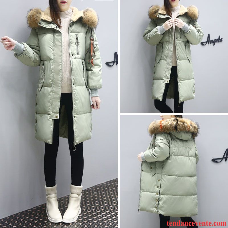 Manteau Et Doudoune Femme Capuche Renforcé Longue Cachemire De Lapin Matelassé Vert Hiver Baggy Pardessus Femme Manteau En Coton Saphir