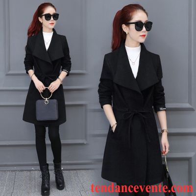 Manteau Femme Original Et Chaud Renforcé Femme Dame Slim Manteau De Laine Pardessus L'automne Longue Hiver Blé