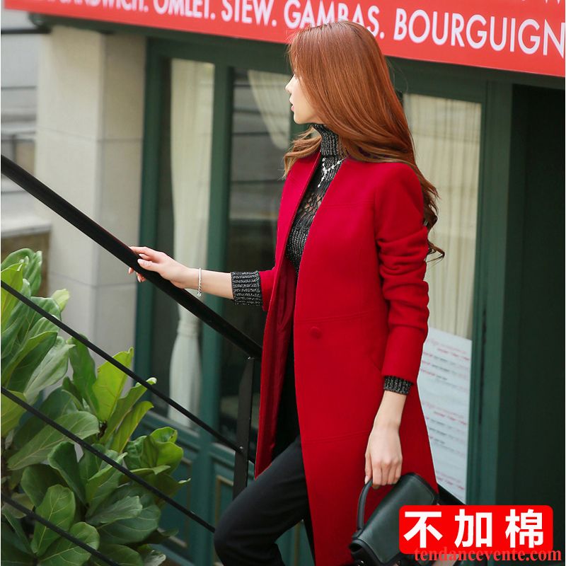 Manteau Hiver Femme Chaud De Laine Mode Mince Pardessus Slim Hiver Manteau L'automne Femme Longue Professionnel