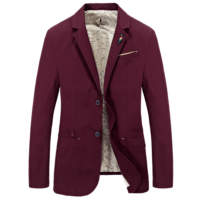 Manteau Mode Homme Blazer Décontractée Baggy Taillissime Coton Bio Une Veste Pardessus L'automne Homme Costume Bleu