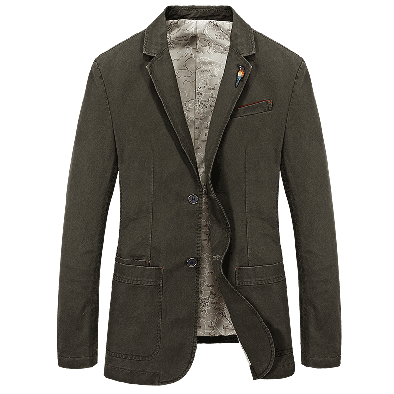 Manteau Mode Homme Blazer Décontractée Baggy Taillissime Coton Bio Une Veste Pardessus L'automne Homme Costume Bleu