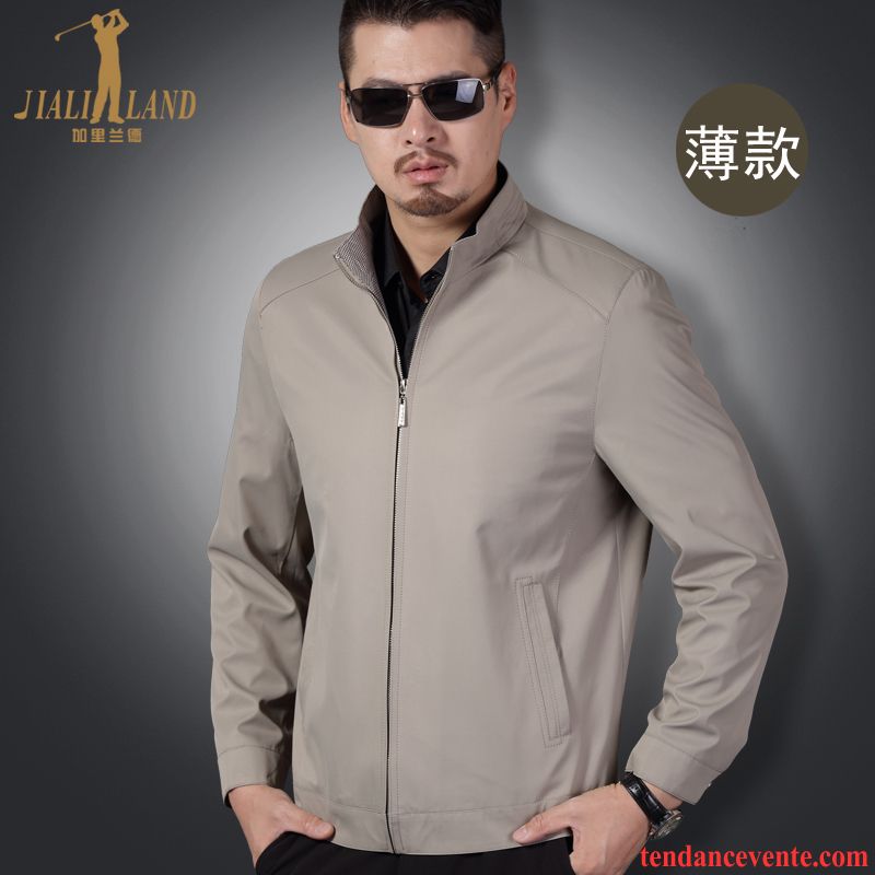 Manteau Veste Tendance Homme Légère Homme Veste De Travail Col Mandarin Décontractée Pardessus L'automne Hiver Pas Cher