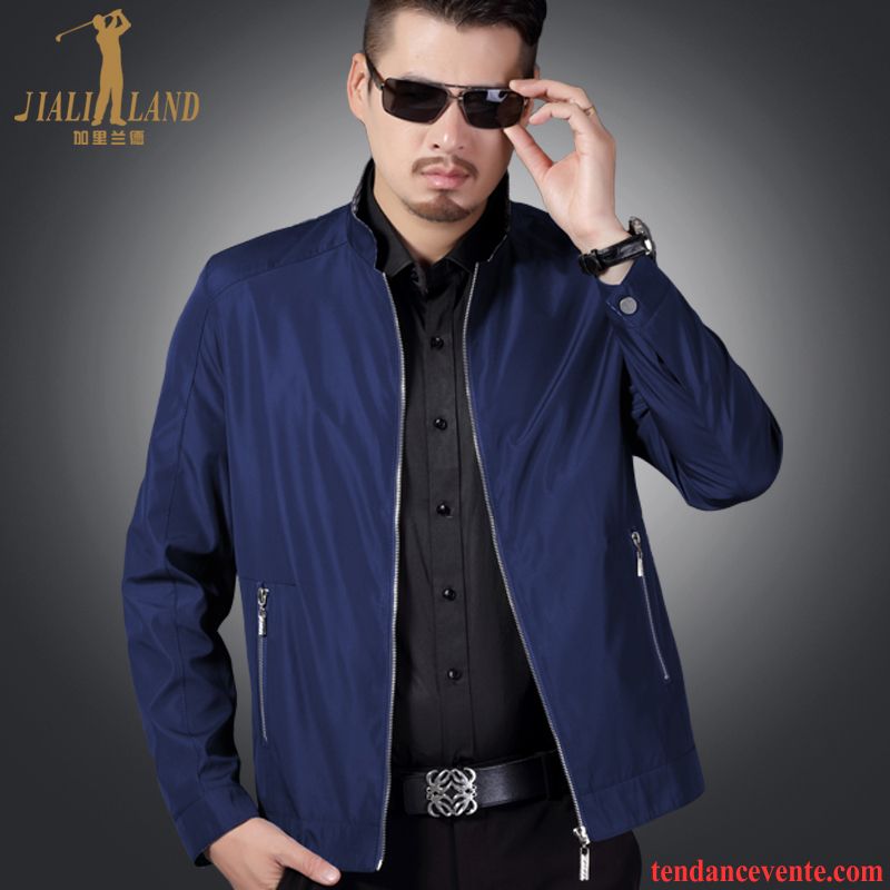 Manteau Veste Tendance Homme Légère Homme Veste De Travail Col Mandarin Décontractée Pardessus L'automne Hiver Pas Cher