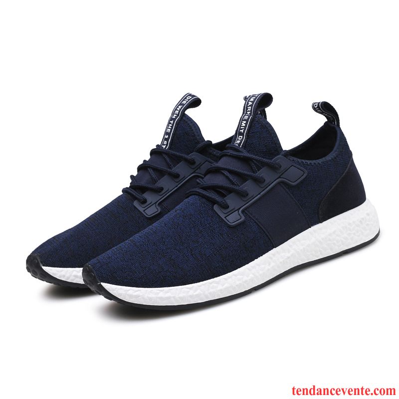 Marché De La Chaussure De Running Décontractée Chaussures De Voyage Respirant Printemps Homme Net Mode Tendance Sport Azur Pas Cher