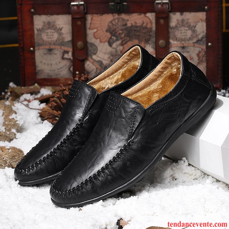 Marque De Mocassin Cuir Véritable Printemps Chaussures De Conduite Décontractée Angleterre Homme Tendance Derbies Taillissime