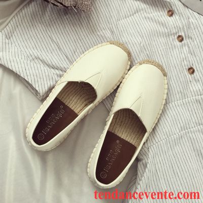 Marque De Mocassin Femme Décontractée L'automne Flats Femme Slip-on Blanc Plates Paresseux Derbies