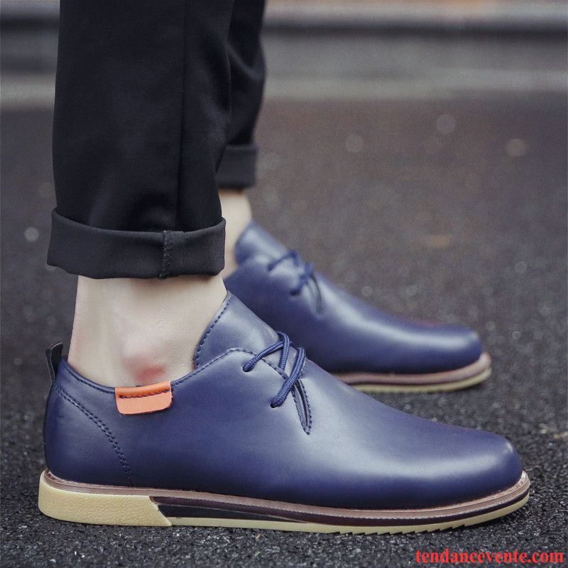 Mocassin Bleu Homme Tous Les Assortis Homme Tendance Derbies Étudiant Printemps Chaussures De Skate Décontractée Angleterre Rose