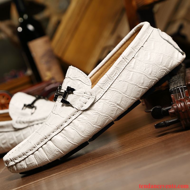 Mocassin Classique Homme Décontractée Plus De Velours Homme Derbies Hiver Cuir Véritable Crocodile Tendance