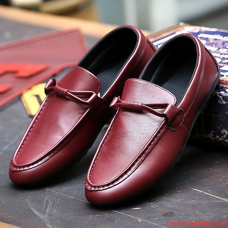 Mocassin Cuir Homme Pas Cher L'automne Respirant Blanc Homme Tendance Paresseux Derbies Chaussures En Tissu Décontractée