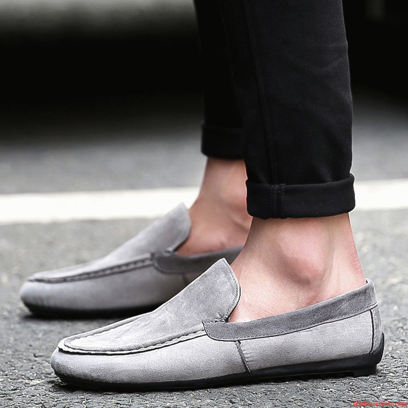 Mocassin Daim Homme Chaussures De Skate Tendance Derbies Paresseux Homme Été Printemps Décontractée