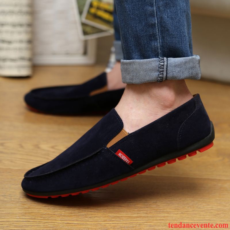 Mocassin De Marque Homme Slip-on L'automne Décontractée Tendance Homme Chaussures De Skate Été Marine Pas Cher