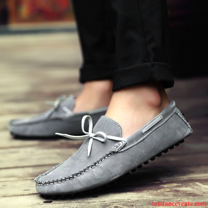 Mocassin En Cuir Homme Cuir Véritable Printemps Semelle Doux Homme Jeunesse Style Chinois Angleterre Derbies Décontractée Paresseux Tendance