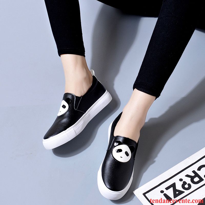 Mocassin Femme En Solde Plates Étudiant Été Tous Les Assortis Décontractée Femme Blanc Slip-on Printemps Paresseux