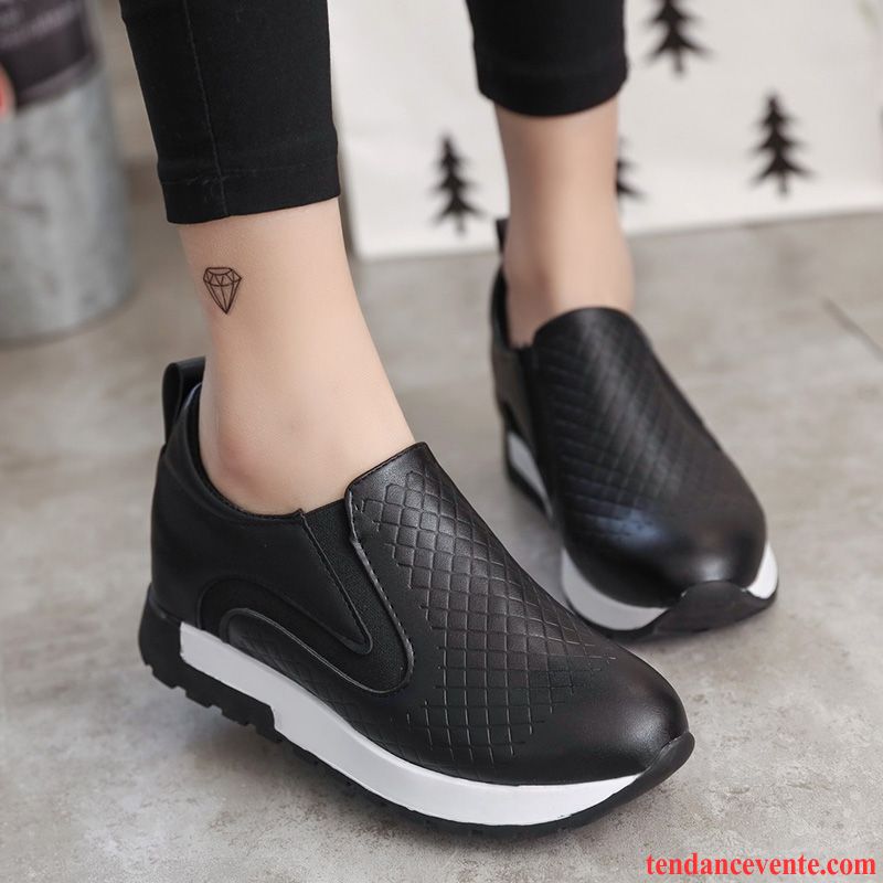 Mocassin Femme En Solde Semelle Épaisse Sport Paresseux Tendance Décontractée Plates Augmenté Femme Derbies Printemps Chameau Pas Cher