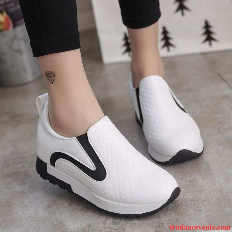 Mocassin Femme En Solde Semelle Épaisse Sport Paresseux Tendance Décontractée Plates Augmenté Femme Derbies Printemps Chameau Pas Cher