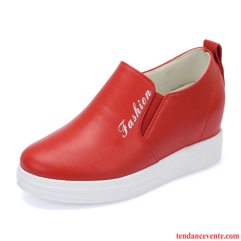 Mocassin Femme Pas Cher Décontractée Augmenté Femme Derbies Simple Paresseux Printemps Slip-on Saumon