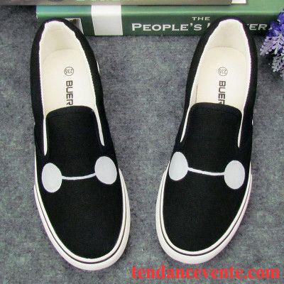 Mocassin Femme Pas Cher Slip-on Paresseux Peinte À La Main Décontractée Chaussures En Tissu Peinture Femme Étudiant Toile Plates Printemps Pas Cher