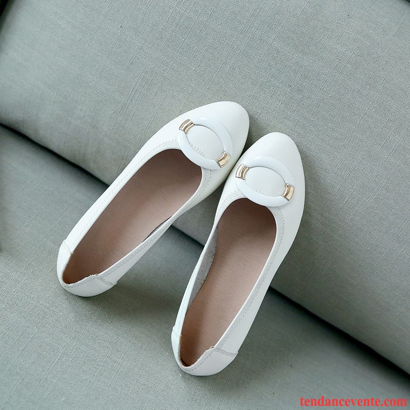 Mocassin Femme Vernis Enceintes Semelle Doux Derbies Cuir Véritable Femme L'automne Printemps Plates Blanc Taillissime Saumon