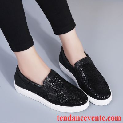 Mocassin Femme À Talon Semelle Épaisse Étudiant Plates Printemps Décontractée Tendance Femme Derbies Marron