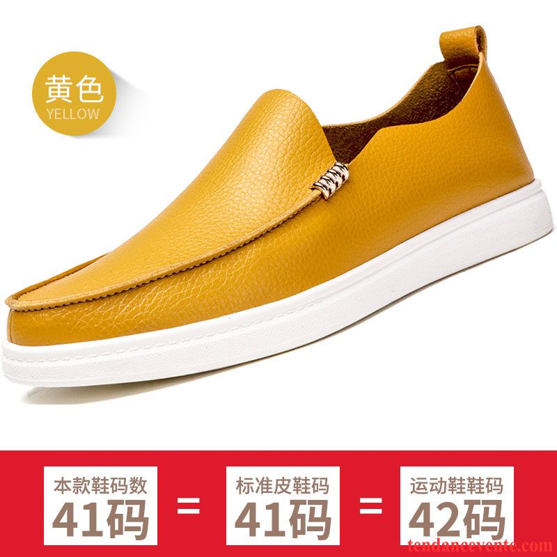 Mocassin Homme Beige Respirant Paresseux Décontractée Jeunesse Chaussures De Skate Homme Printemps Tendance Angleterre Or