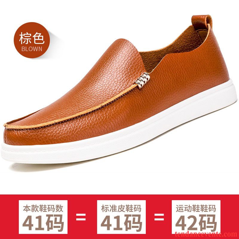 Mocassin Homme Beige Respirant Paresseux Décontractée Jeunesse Chaussures De Skate Homme Printemps Tendance Angleterre Or