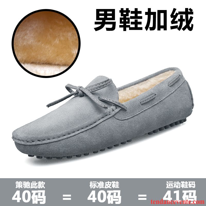 Mocassin Homme Bicolore Délavé En Daim Tendance Printemps Jeunesse Homme Paresseux Cuir Véritable Décontractée Chaussures De Conduite Tous Les Assortis Été Marron