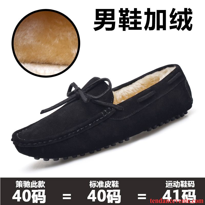 Mocassin Homme Bicolore Délavé En Daim Tendance Printemps Jeunesse Homme Paresseux Cuir Véritable Décontractée Chaussures De Conduite Tous Les Assortis Été Marron