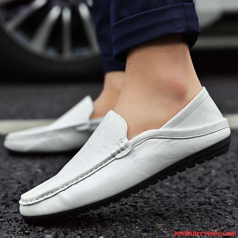 Mocassin Homme Bleu Blanc Derbies Été Tendance Homme Slip-on Décontractée Printemps Gris Pas Cher