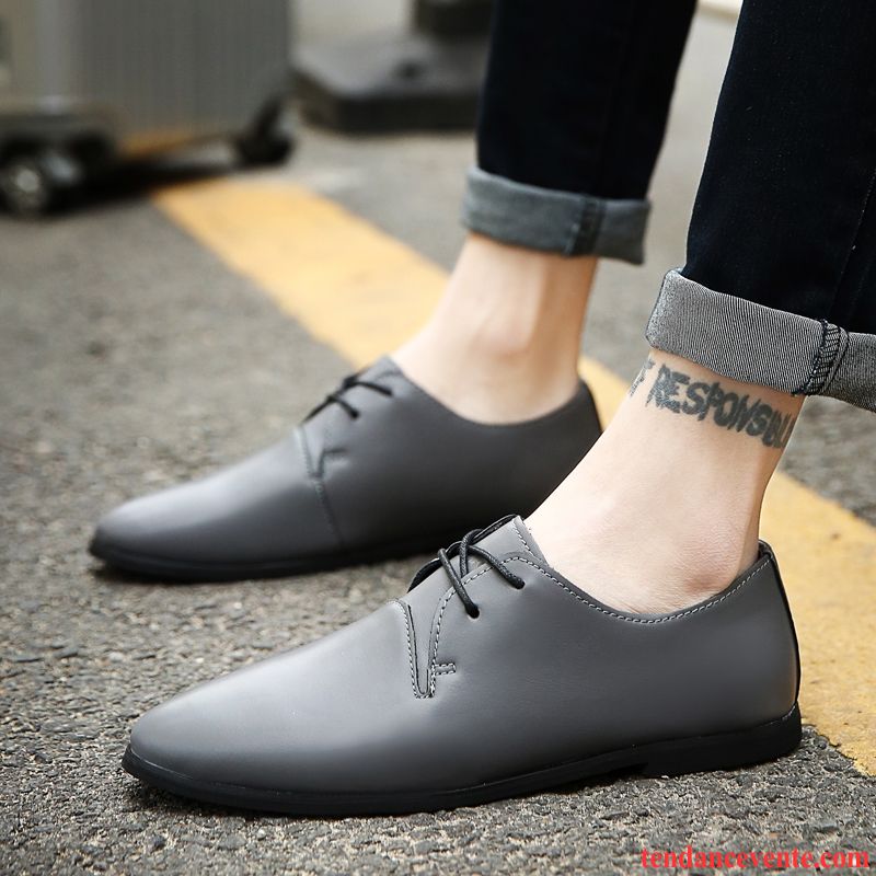 Mocassin Homme Daim Pas Cher Homme Chaussures De Skate Angleterre Tendance Décontractée Pointe Pointue Printemps Mode Derbies Cyan