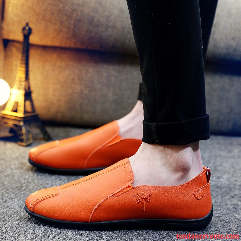 Mocassin Homme Daim Respirant Chaussures En Tissu Derbies Décontractée Été Homme Tendance Paresseux Corail Pas Cher