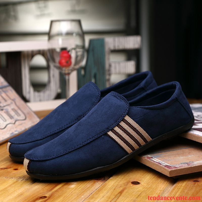 Mocassin Homme Luxe Slip-on Respirant Imprimé Décontractée Homme Toile L'automne Paresseux Hiver Style Chinois