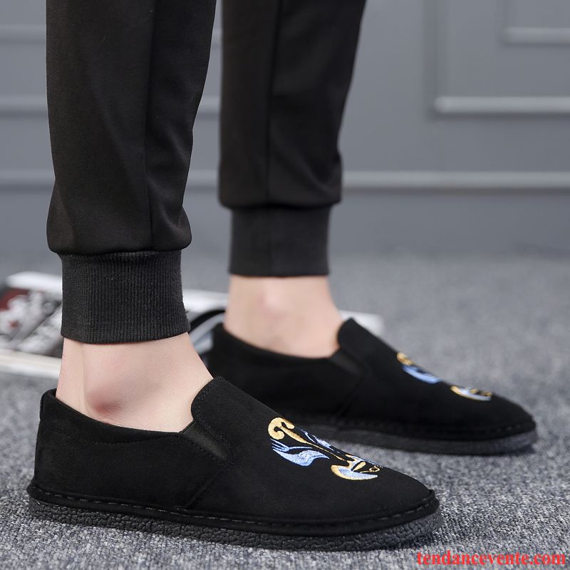 Mocassin Homme Paris Homme Slip-on Printemps Tous Les Assortis Décontractée Tendance Paresseux Marine