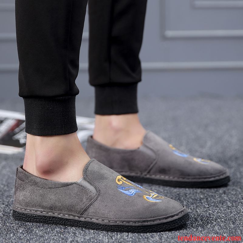 Mocassin Homme Paris Homme Slip-on Printemps Tous Les Assortis Décontractée Tendance Paresseux Marine