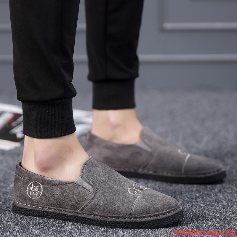 Mocassin Homme Paris Homme Slip-on Printemps Tous Les Assortis Décontractée Tendance Paresseux Marine